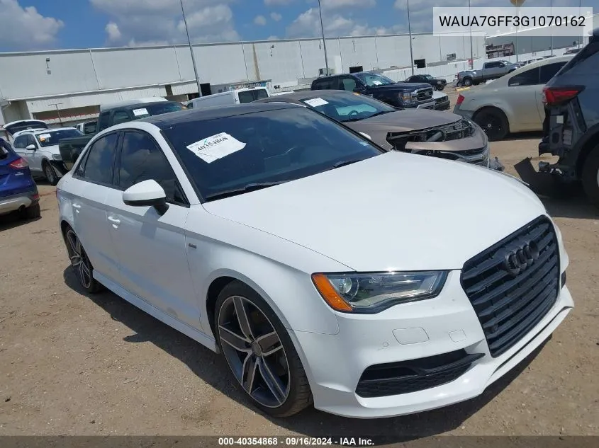 2016 Audi A3 1.8T Premium VIN: WAUA7GFF3G1070162 Lot: 40354868