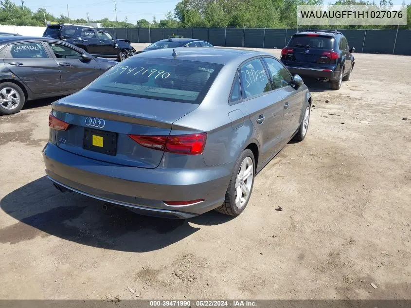 WAUAUGFF1H1027076 2017 Audi A3 2.0T Premium