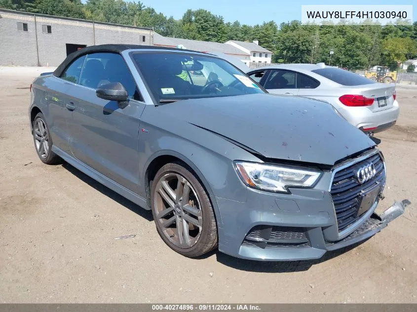 WAUY8LFF4H1030940 2017 Audi A3 2.0T Premium