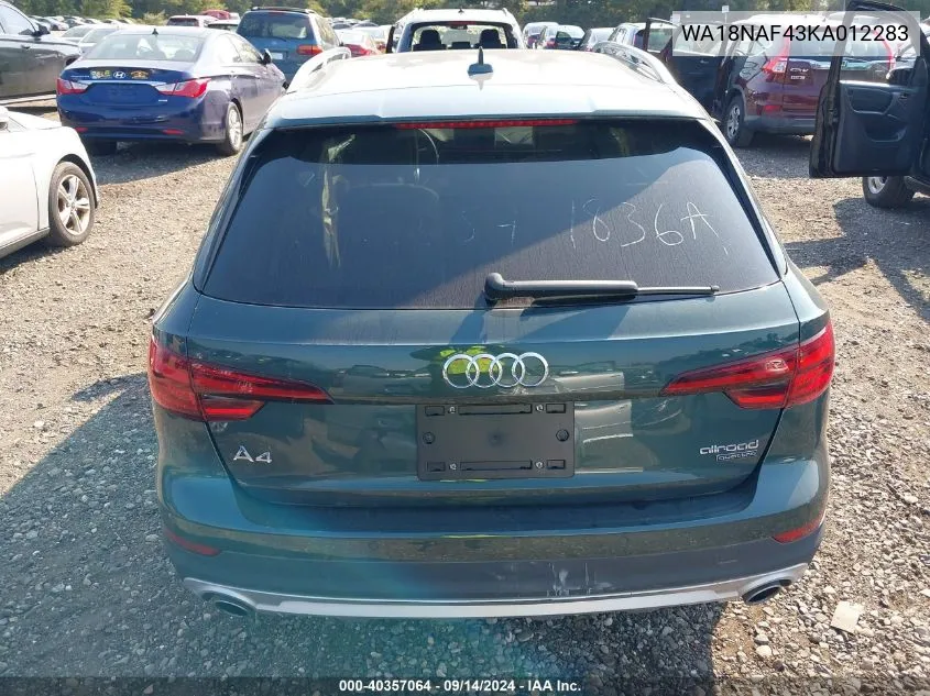 WA18NAF43KA012283 2019 Audi A4 Allroad 45 Premium