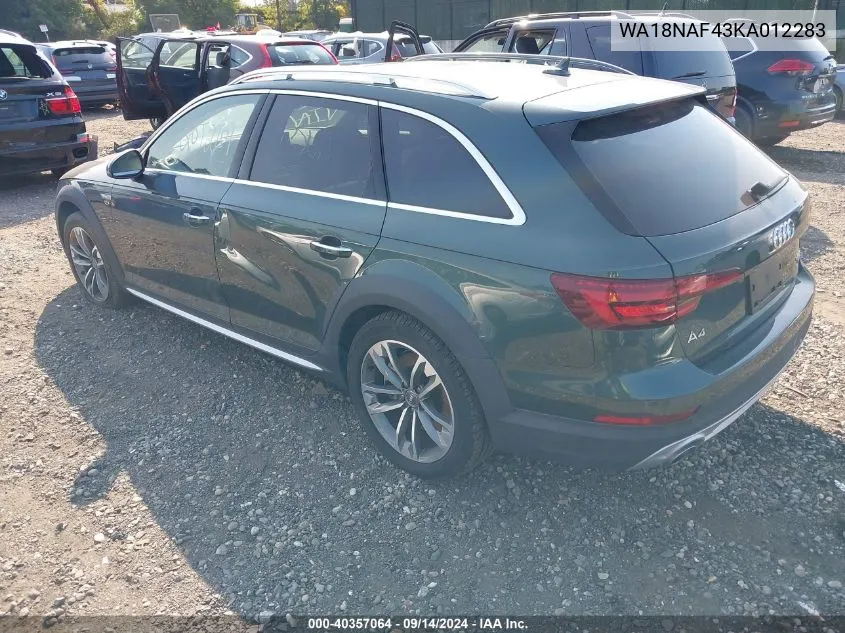 WA18NAF43KA012283 2019 Audi A4 Allroad 45 Premium