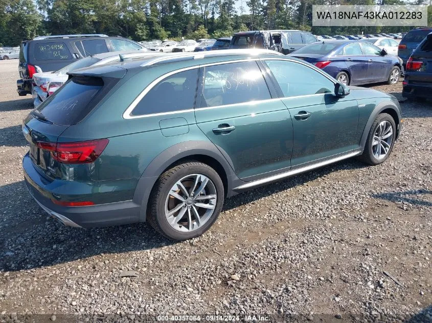 WA18NAF43KA012283 2019 Audi A4 Allroad 45 Premium