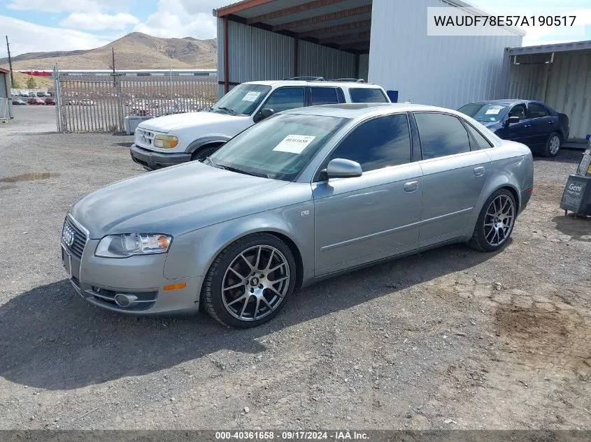 WAUDF78E57A190517 2007 Audi A4 2.0T