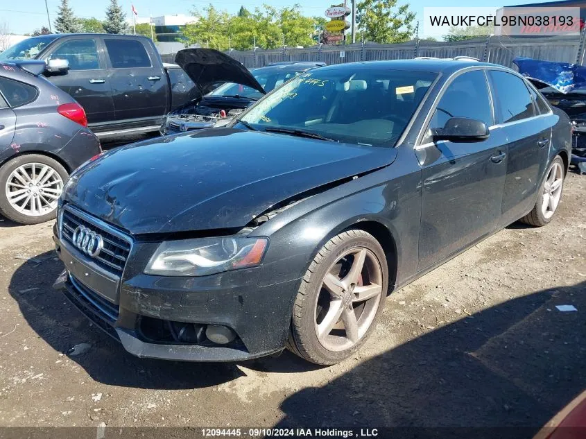 WAUKFCFL9BN038193 2011 Audi A4