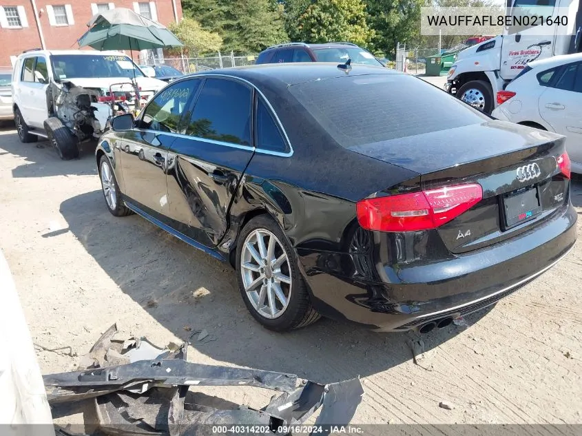 WAUFFAFL8EN021640 2014 Audi A4 2.0T Premium