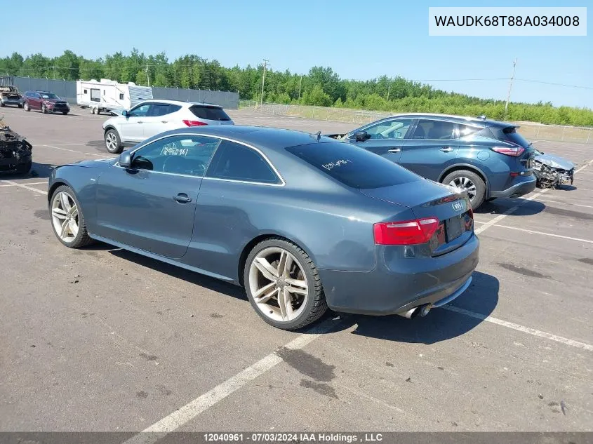 WAUDK68T88A034008 2008 Audi A5