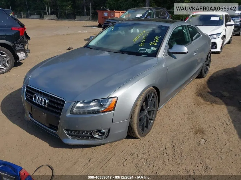 2010 Audi A5 3.2 Premium Plus VIN: WAUVKAFR0AA066942 Lot: 40339017