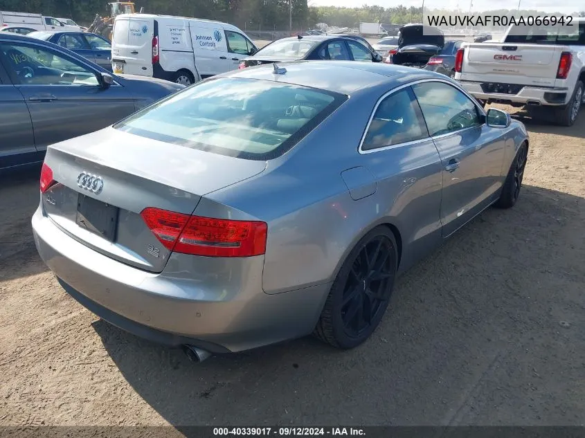 2010 Audi A5 3.2 Premium Plus VIN: WAUVKAFR0AA066942 Lot: 40339017