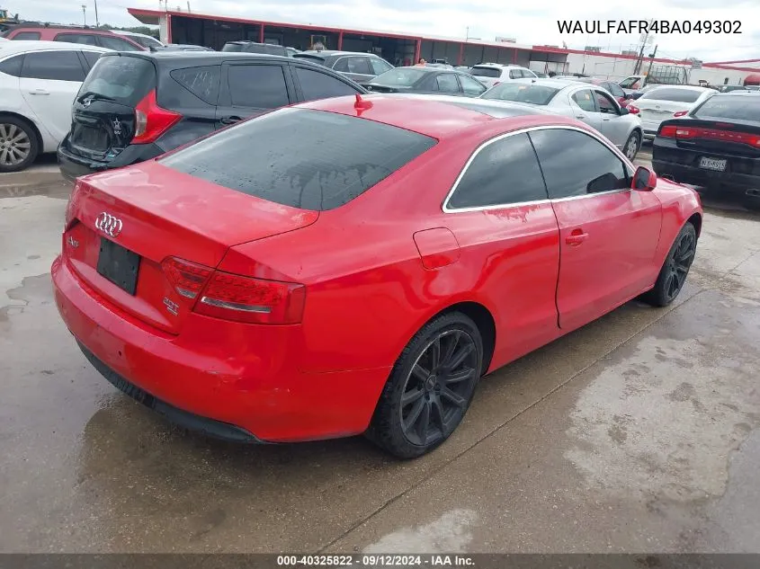 WAULFAFR4BA049302 2011 Audi A5 2.0T Premium