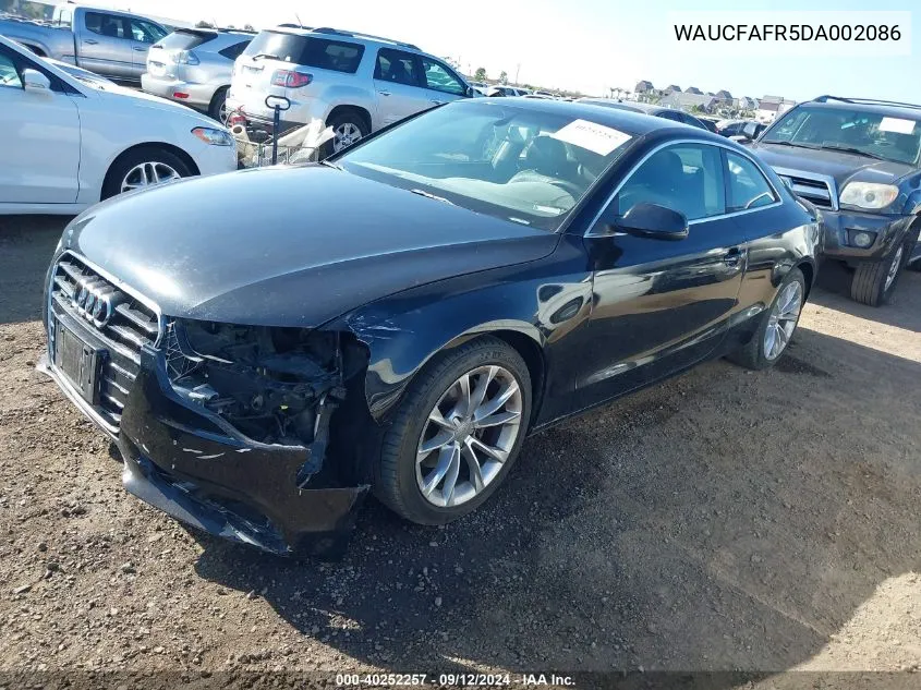 2013 Audi A5 2.0T Premium VIN: WAUCFAFR5DA002086 Lot: 40252257