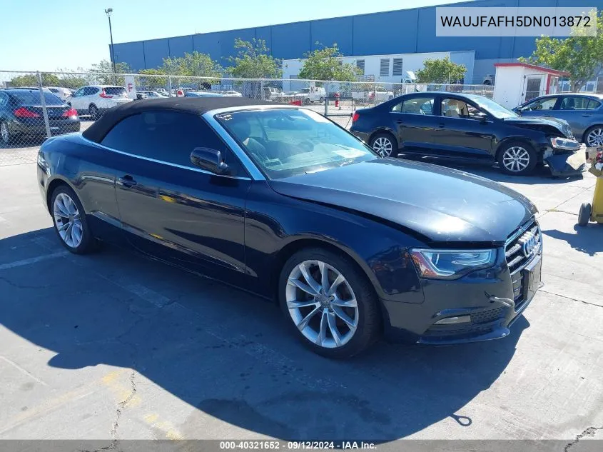 2013 Audi A5 2.0T Premium VIN: WAUJFAFH5DN013872 Lot: 40321652