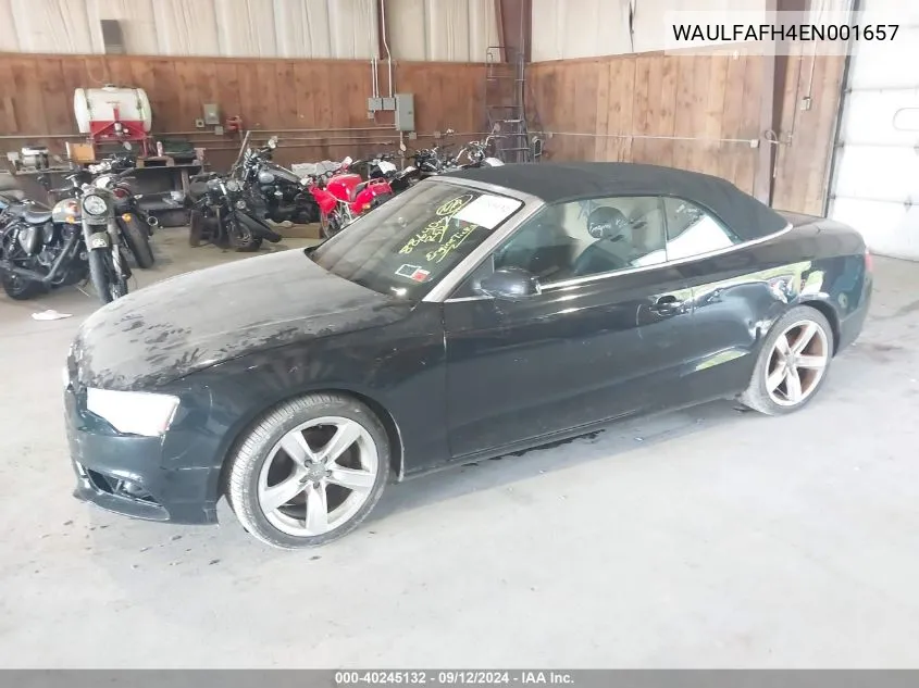 2014 Audi A5 2.0T Premium VIN: WAULFAFH4EN001657 Lot: 40245132