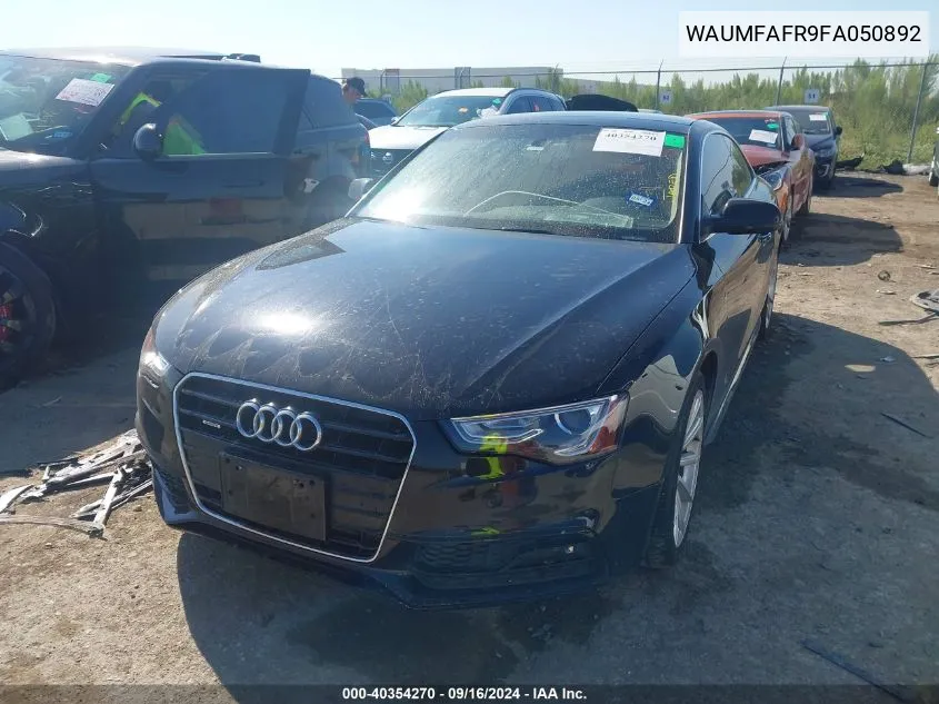 2015 Audi A5 Premium Plus VIN: WAUMFAFR9FA050892 Lot: 40354270