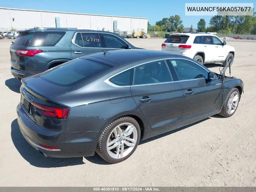 2019 Audi A5 45 Premium VIN: WAUANCF56KA057677 Lot: 40351910