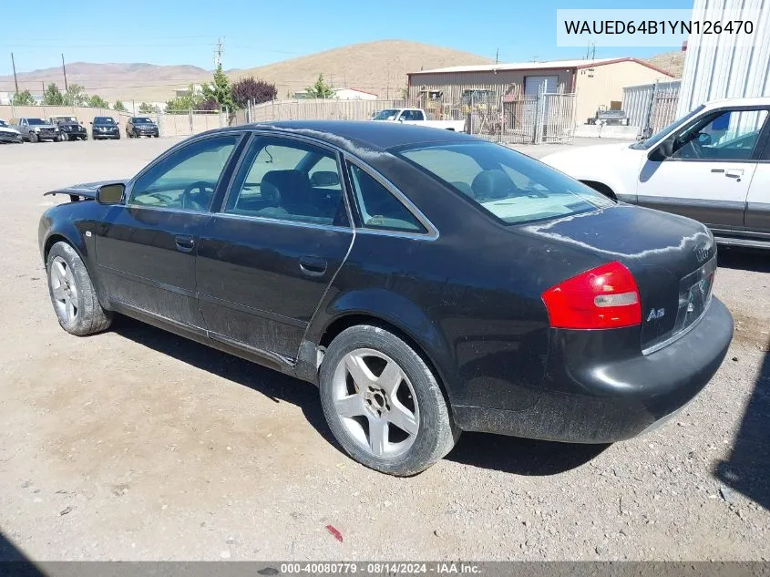 WAUED64B1YN126470 2000 Audi A6 2.7T