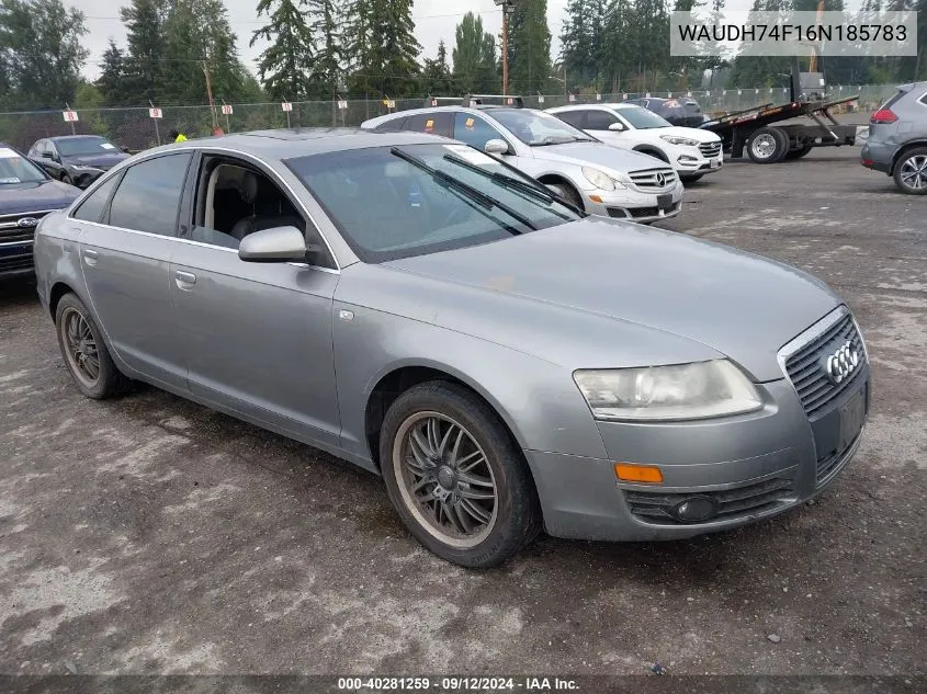 2006 Audi A6 3.2 VIN: WAUDH74F16N185783 Lot: 40281259