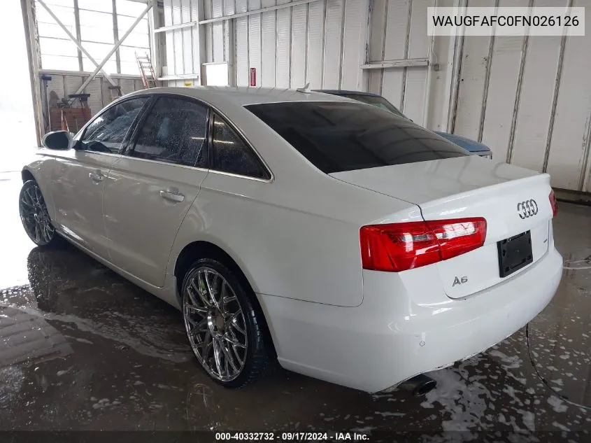 WAUGFAFC0FN026126 2015 Audi A6 2.0T Premium