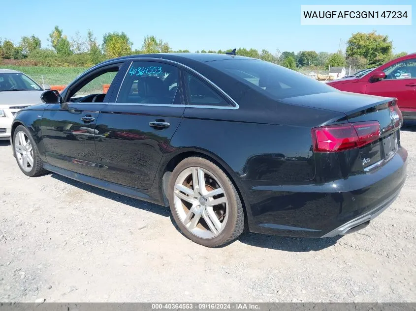 2016 Audi A6 2.0T Premium Plus VIN: WAUGFAFC3GN147234 Lot: 40372184