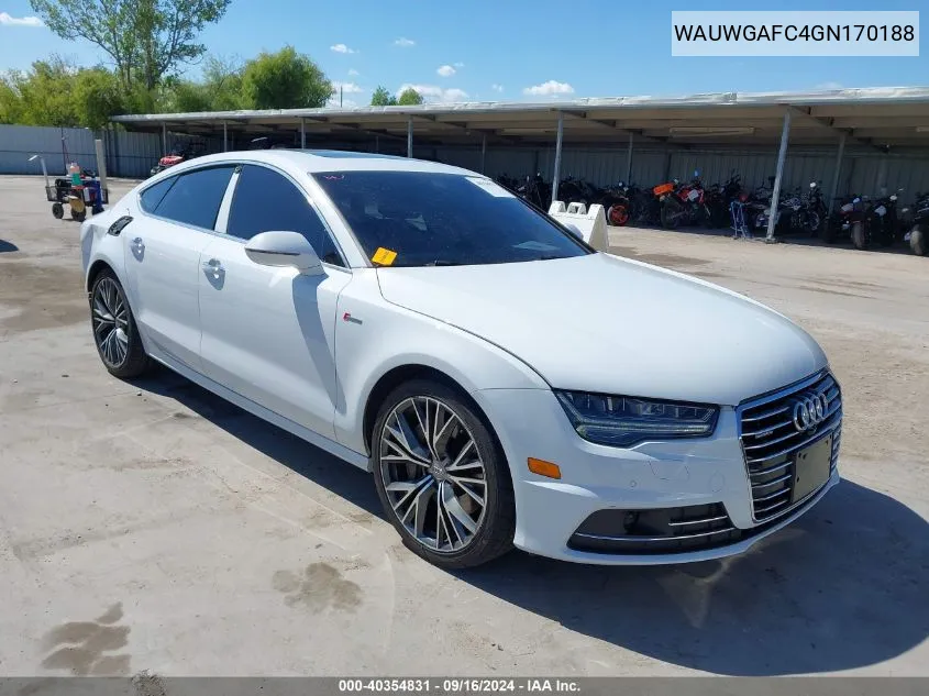 2016 Audi A7 3.0T Premium Plus VIN: WAUWGAFC4GN170188 Lot: 40354831