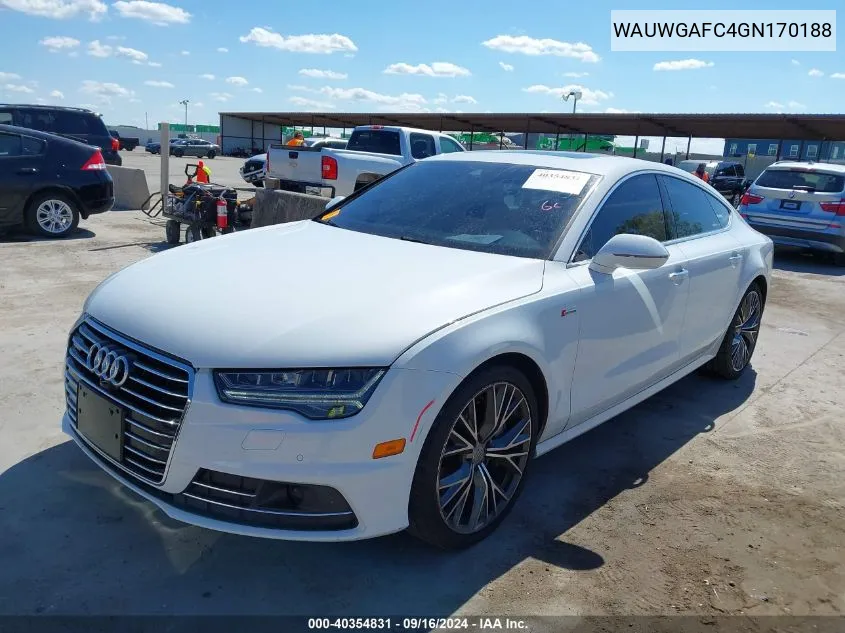 2016 Audi A7 3.0T Premium Plus VIN: WAUWGAFC4GN170188 Lot: 40354831