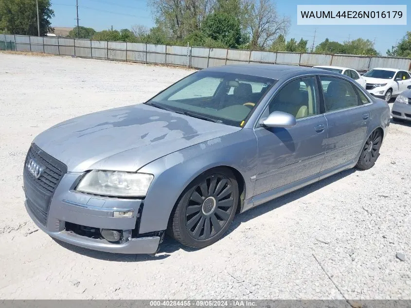 2006 Audi A8 L 4.2 VIN: WAUML44E26N016179 Lot: 40284455