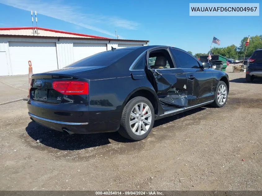 WAUAVAFD6CN004967 2012 Audi A8 4.2