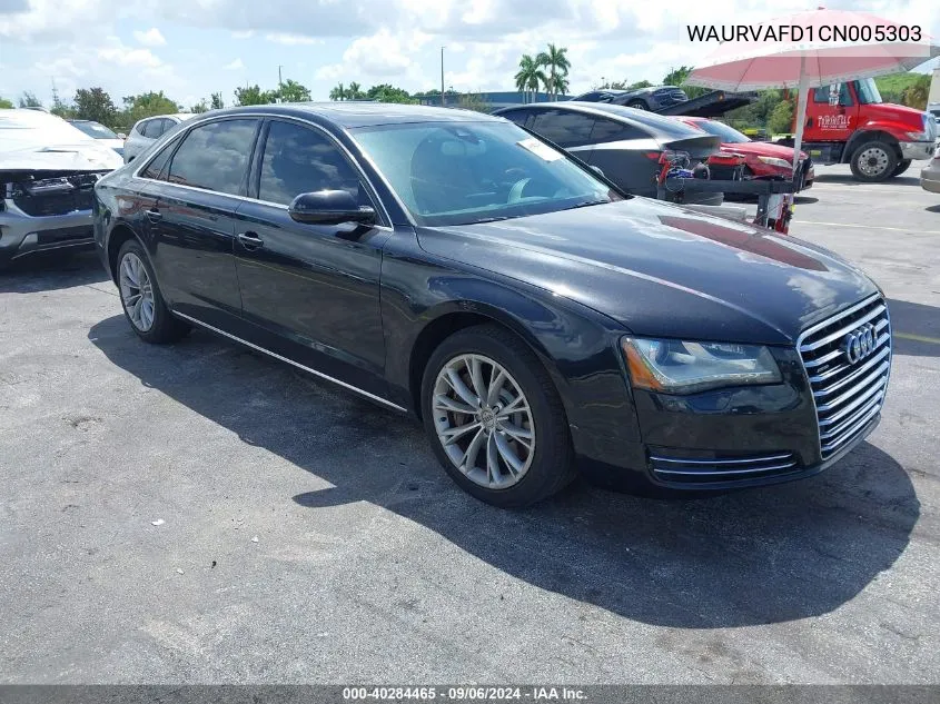 2012 Audi A8 L 4.2 VIN: WAURVAFD1CN005303 Lot: 40284465