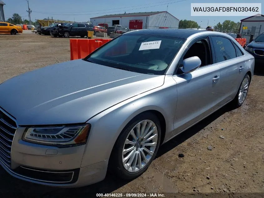 2015 Audi A8 L 3.0T VIN: WAU3GAFD8FN030462 Lot: 40146225