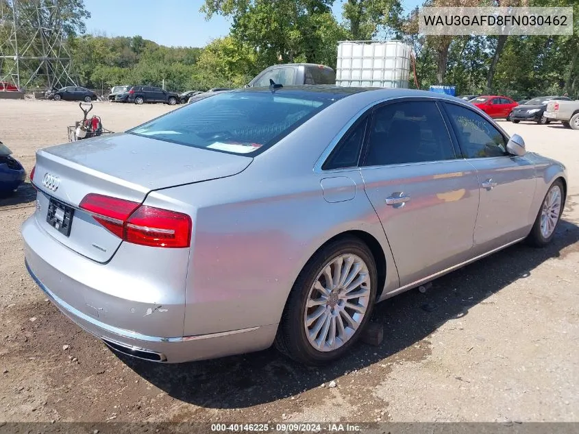 2015 Audi A8 L 3.0T VIN: WAU3GAFD8FN030462 Lot: 40146225