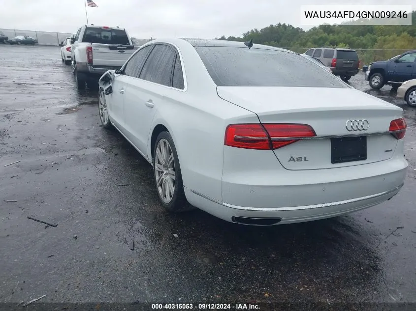 WAU34AFD4GN009246 2016 Audi A8 L 3.0T