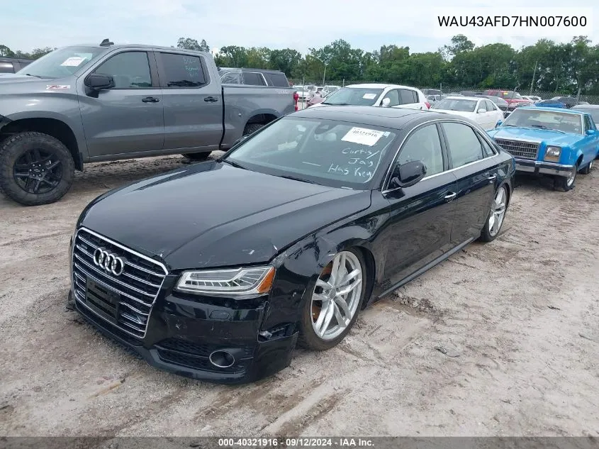 WAU43AFD7HN007600 2017 Audi A8 L 4.0T Sport