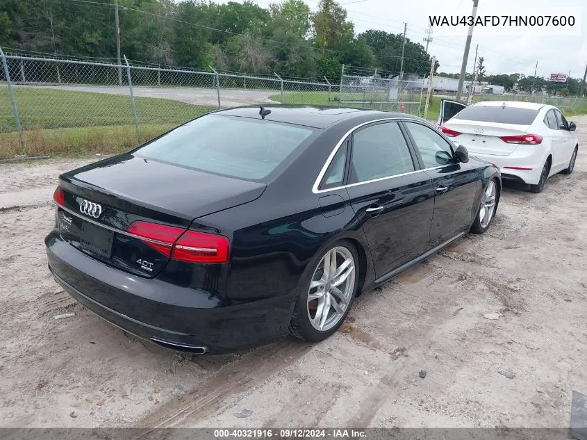 WAU43AFD7HN007600 2017 Audi A8 L 4.0T Sport