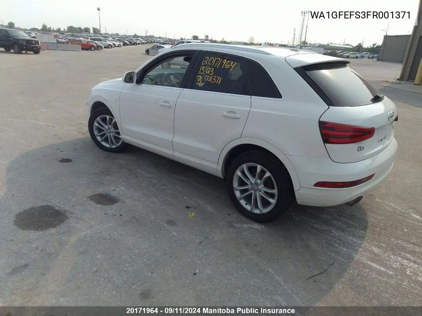 WA1GFEFS3FR001371 2015 Audi Q3