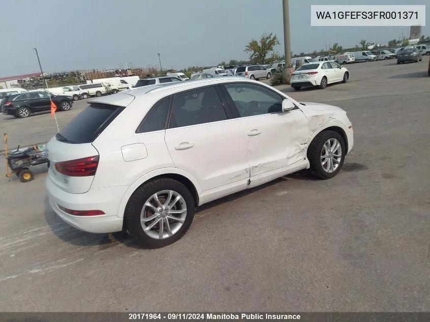 WA1GFEFS3FR001371 2015 Audi Q3