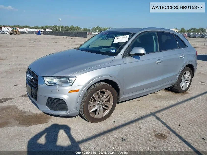 2017 Audi Q3 2.0T Premium VIN: WA1BCCFS5HR015377 Lot: 40354965