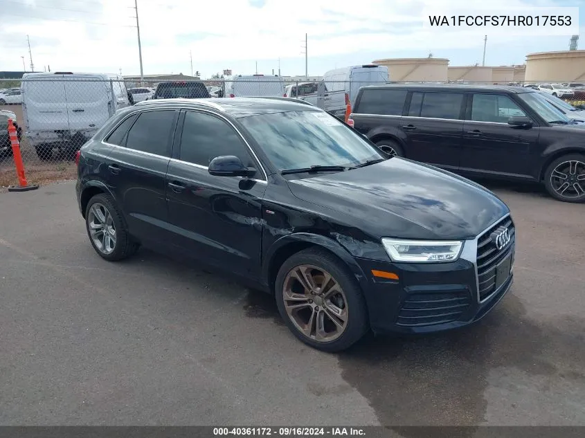 2017 Audi Q3 2.0T Premium VIN: WA1FCCFS7HR017553 Lot: 40361172