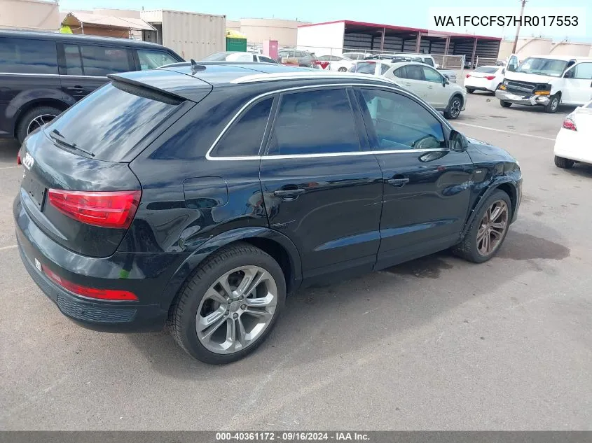 WA1FCCFS7HR017553 2017 Audi Q3 2.0T Premium