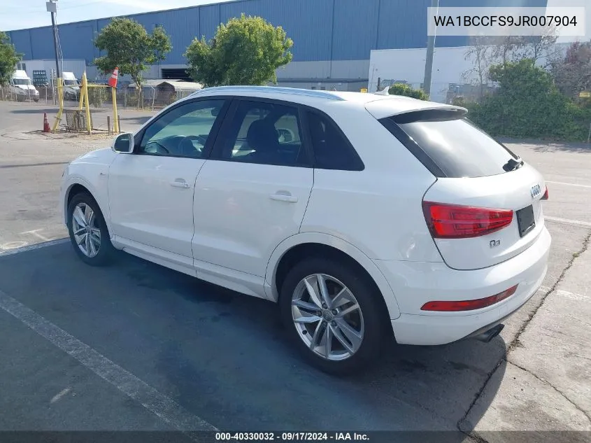 WA1BCCFS9JR007904 2018 Audi Q3 2.0T Premium/2.0T Sport Premium