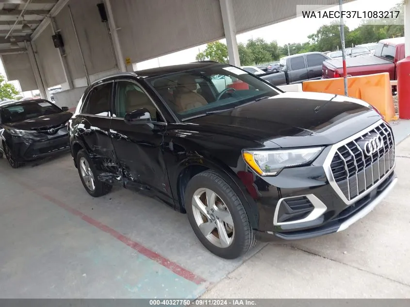 2020 Audi Q3 Premium 45 Tfsi Quattro Tiptronic VIN: WA1AECF37L1083217 Lot: 40327750