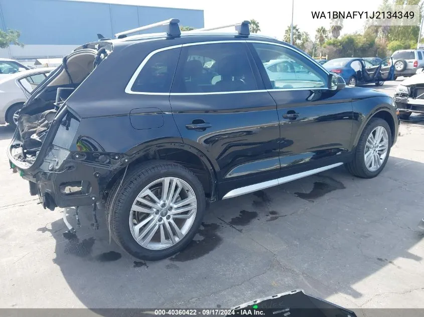 2018 Audi Q5 2.0T Premium/2.0T Tech Premium VIN: WA1BNAFY1J2134349 Lot: 40360422