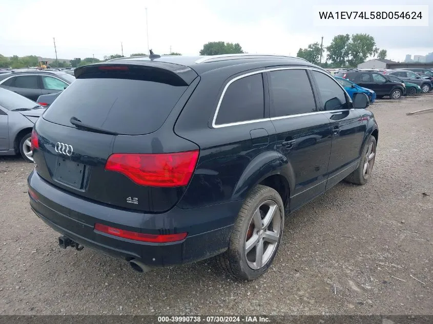 2008 Audi Q7 4.2 Premium VIN: WA1EV74L58D054624 Lot: 39990738