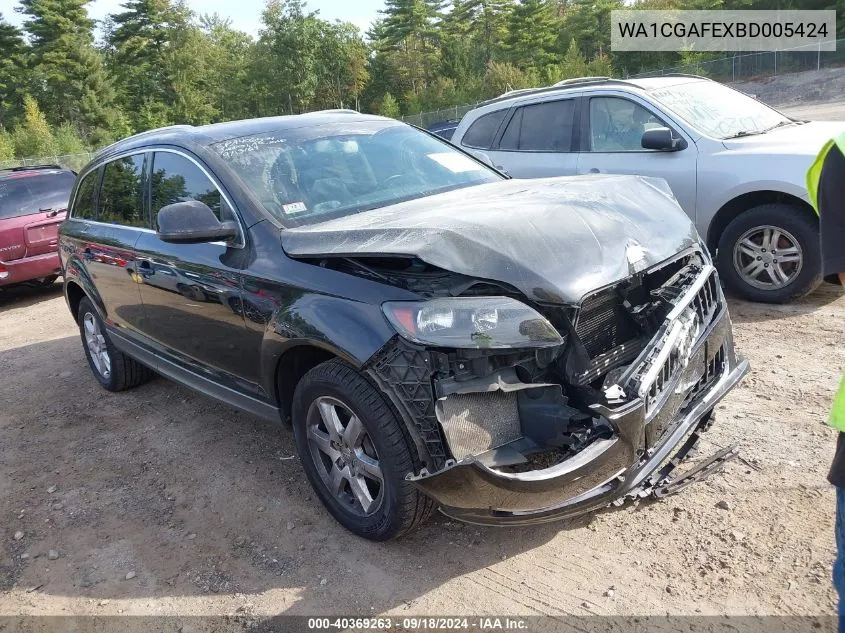 2011 Audi Q7 Premium VIN: WA1CGAFEXBD005424 Lot: 40369263