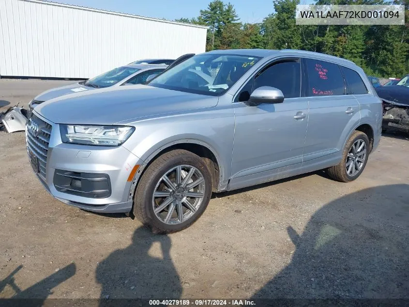 WA1LAAF72KD001094 2019 Audi Q7 55 Premium/55 Se Premium