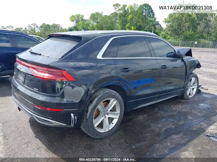 2019 Audi Q8 55 Premium VIN: WA1AVAF18KD021308 Lot: 40230790