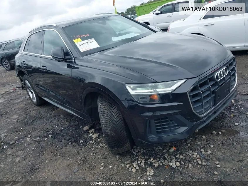 2019 Audi Q8 55 Premium VIN: WA1AVAF10KD018063 Lot: 40309183