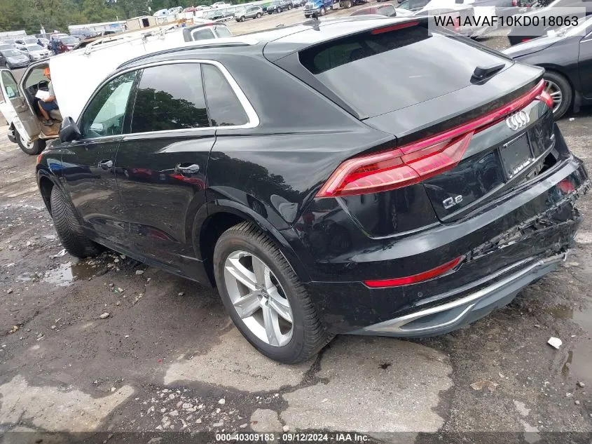 WA1AVAF10KD018063 2019 Audi Q8 55 Premium