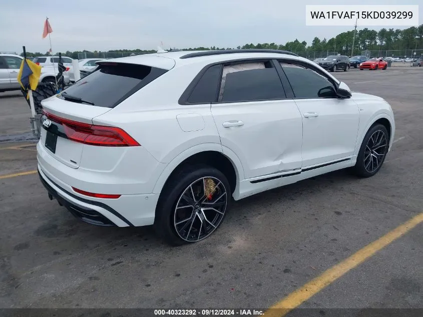 2019 Audi Q8 Prestige S-Line VIN: WA1FVAF15KD039299 Lot: 40323292