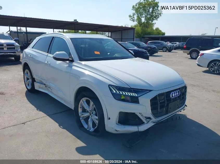 2023 Audi Q8 Premium 55 Tfsi Quattro Tiptronic VIN: WA1AVBF15PD025362 Lot: 40159826