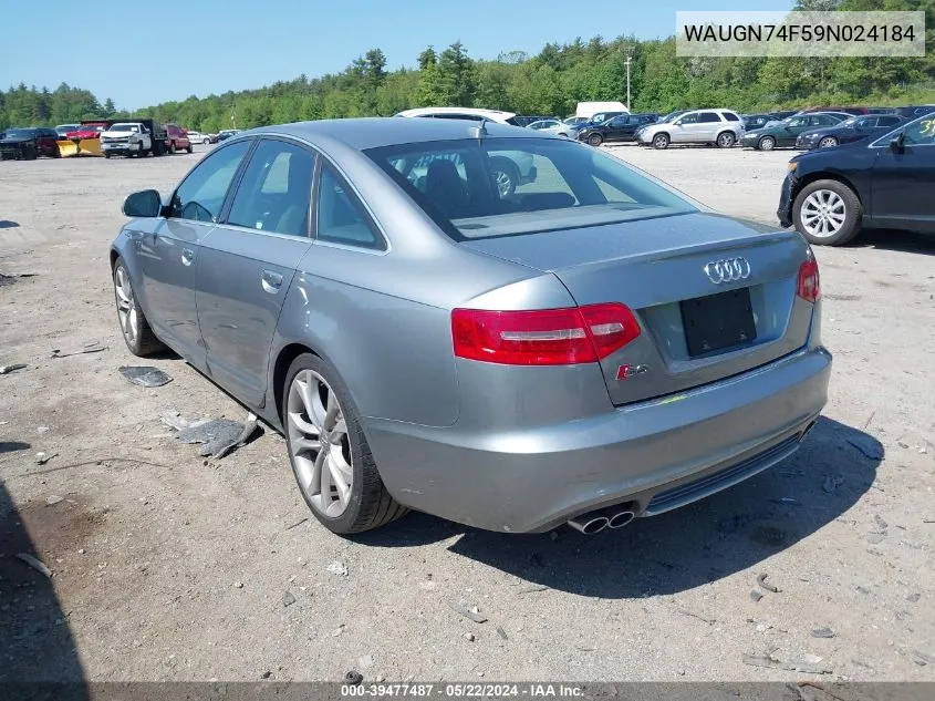 2009 Audi S6 5.2 Prestige VIN: WAUGN74F59N024184 Lot: 39477487