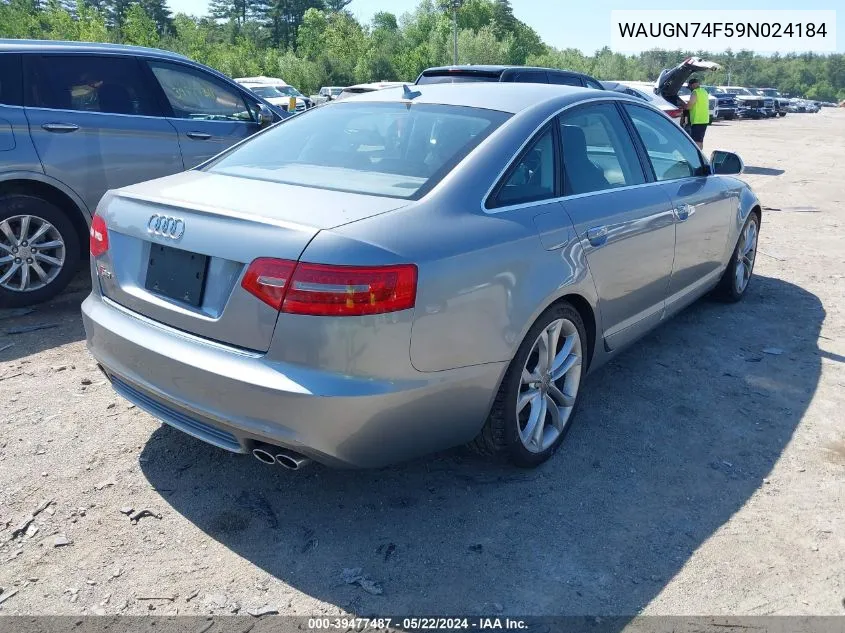 2009 Audi S6 5.2 Prestige VIN: WAUGN74F59N024184 Lot: 39477487